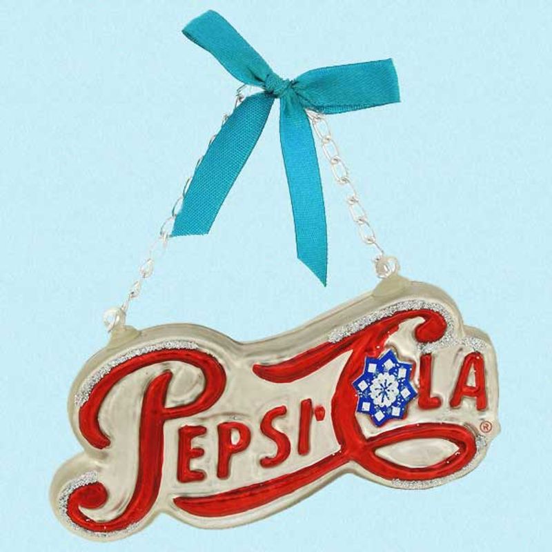 Pepsi Cola logo i glass