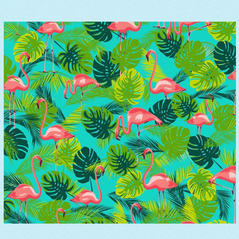 Voksduk Flamingoer