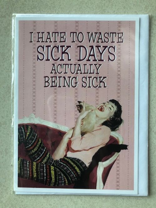 Hovedbilde Kort med konvolutt sickdays