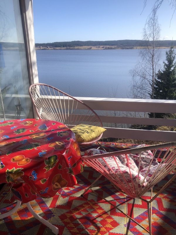 Voksduk rød med frukter
