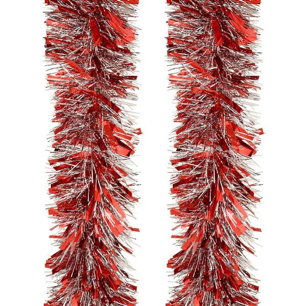 Girlander deluxe i s&oslash;lv og r&oslash;dt