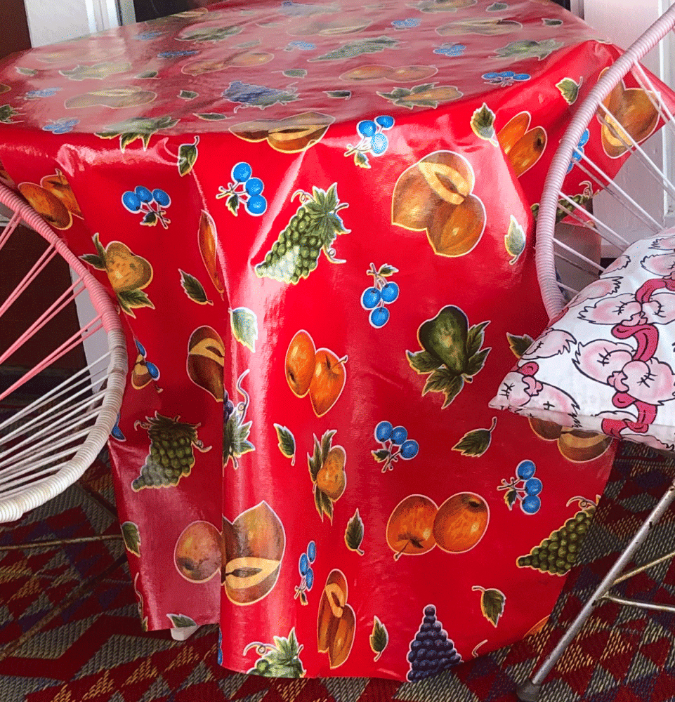 Hovedbilde Voksduk r&oslash;d med frukter