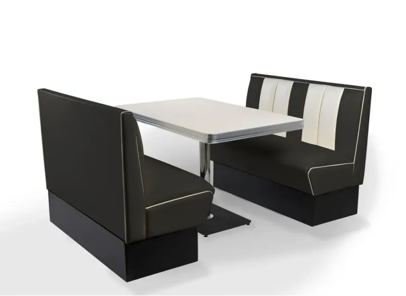 Dinerbooth sett komplett med bord 120 cm 