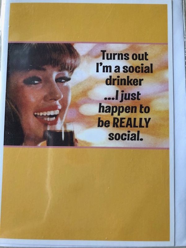 Kort med konvolutt Social