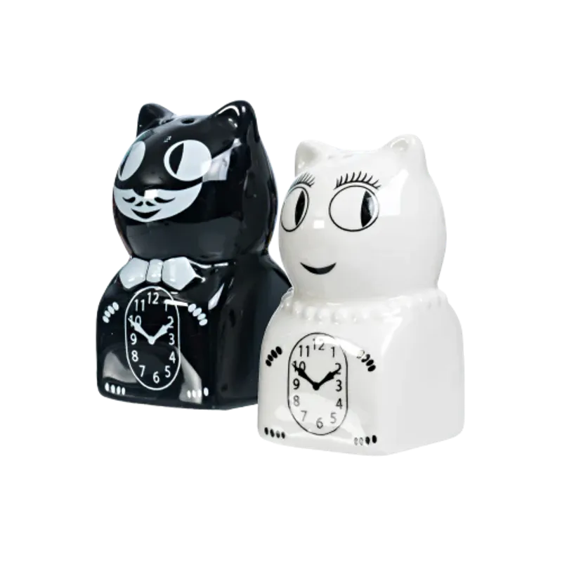 Kit-Cat håndmalte salt & pepperbøsser